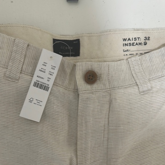 NWT! JCrew Beige Linen Shorts - Picture 3 of 4